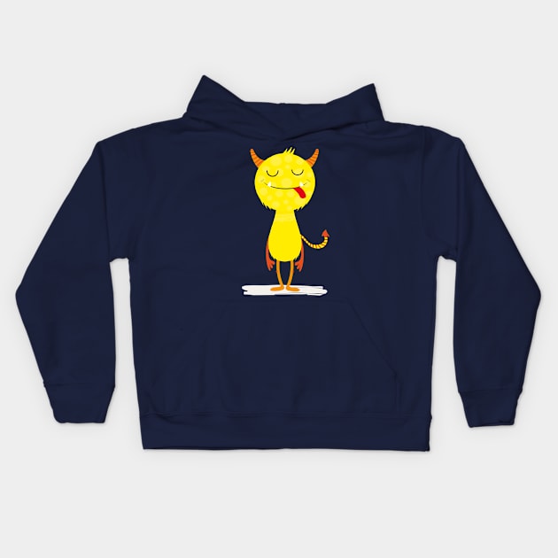 Happy little monster 1 Kids Hoodie by grafart